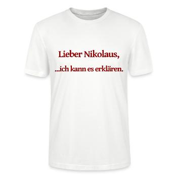 lieber nikolaus - Stanley/Stella Unisex Bio-T-Shirt CRAFTER - Weiß - Vorne - Alina (178cm) & Michal (187cm)