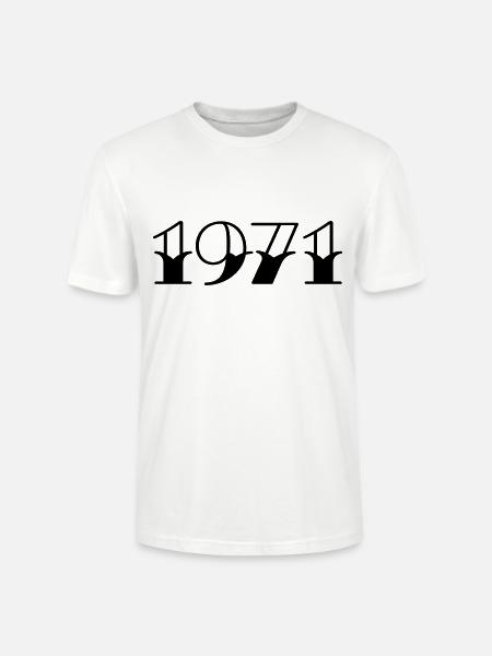 Geburtsjahr 1971 Geschenkidee - Stanley/Stella Unisex Bio-T-Shirt CRAFTER - Weiß