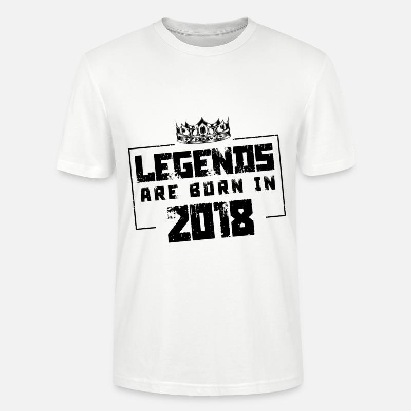 Légendes 2018 nées en - T-shirt bio CRAFTER Stanley Stella Unisexe - blanc