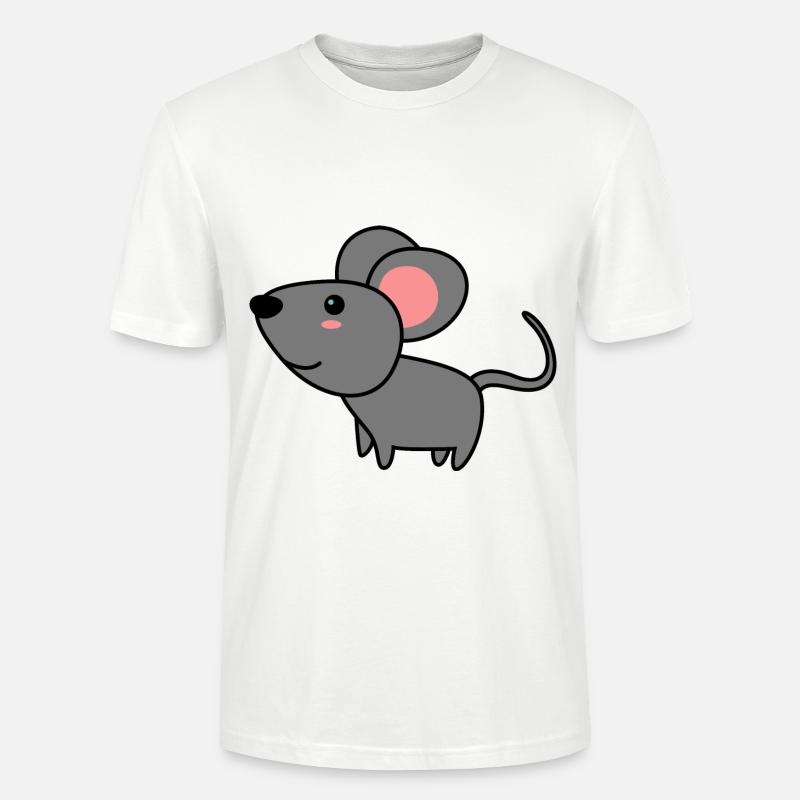 Souris Comic Animal - T-shirt bio CRAFTER Stanley Stella Unisexe - blanc