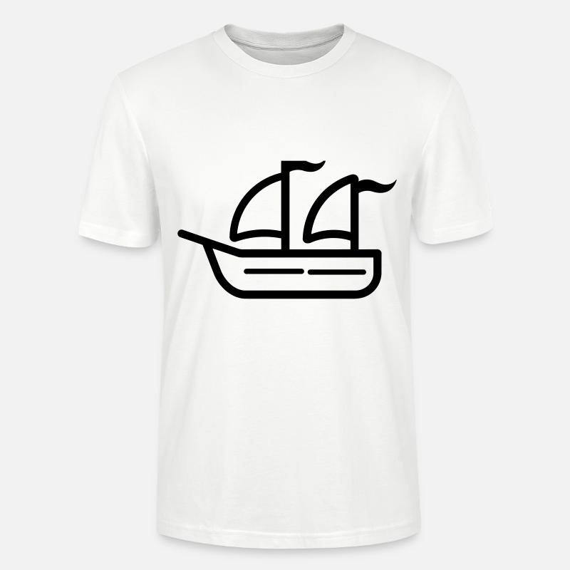 Piratenschiff - Stanley/Stella Unisex Bio-T-Shirt CRAFTER - Weiß