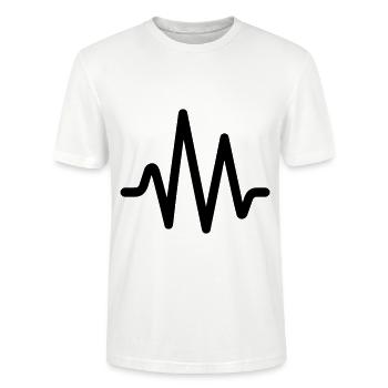 Heartbeat, pulse - Stanley/Stella CRAFTER Unisex Organic T-Shirt - white - Front - Alina (178cm) & Michal (187cm)
