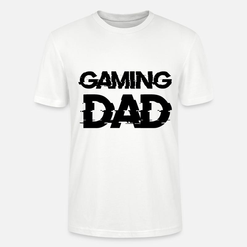 Gaming DAD Idee Geschenk w - Stanley/Stella Unisex Bio-T-Shirt CRAFTER - Weiß