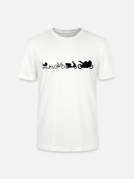 motorcycle evolution em582 - Stanley/Stella CRAFTER Unisex Organic T-Shirt - white