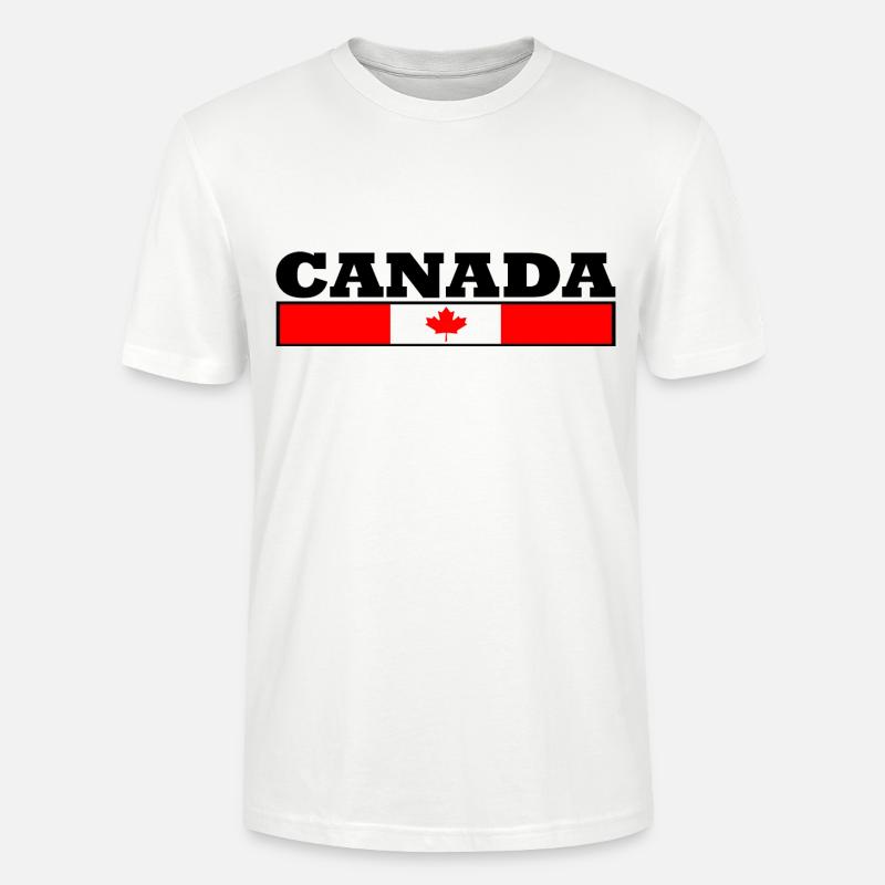 Drapeau du Canada - T-shirt bio CRAFTER Stanley Stella Unisexe - blanc