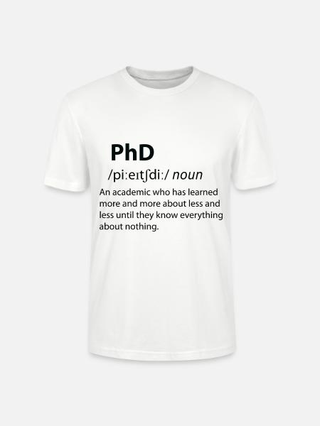 Definition af ph.d.-sjov ordbog - Stanley Stella CRAFTER unisex økologisk-T-shirt - hvid
