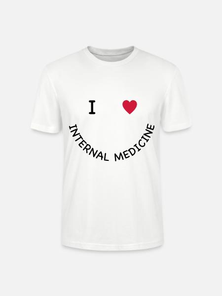 I love internal medicine - Stanley/Stella CRAFTER Unisex Organic T-Shirt - white