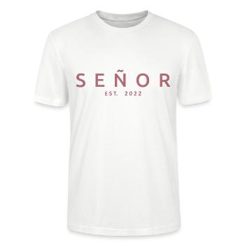 2022 Hochzeitsfeier des Verlobungsbräutigams - Stanley/Stella Unisex Bio-T-Shirt CRAFTER - Weiß - Vorne - Alina (178cm) & Michal (187cm)