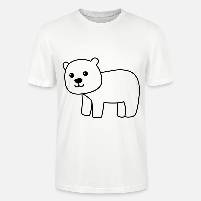 Eisbär Comic Tier - Stanley/Stella Unisex Bio-T-Shirt CRAFTER - Weiß