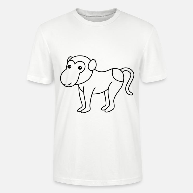 Monkey affe comic - Stanley/Stella Unisex Bio-T-Shirt CRAFTER - Weiß