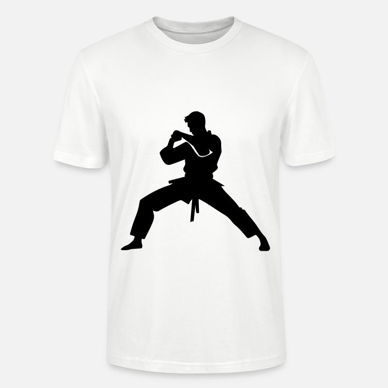 Karate Mann Symbol - Stanley/Stella Unisex Bio-T-Shirt CRAFTER - Weiß