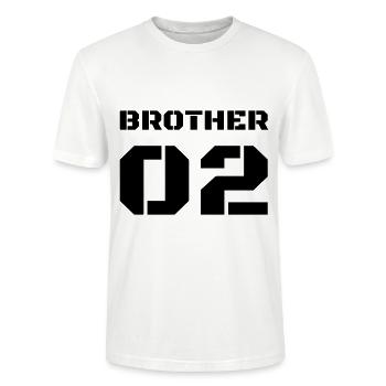 Second Brother Brother Brother 02 - Stanley/Stella CRAFTER Unisex Organic T-Shirt - white - Front - Alina (178cm) & Michal (187cm)