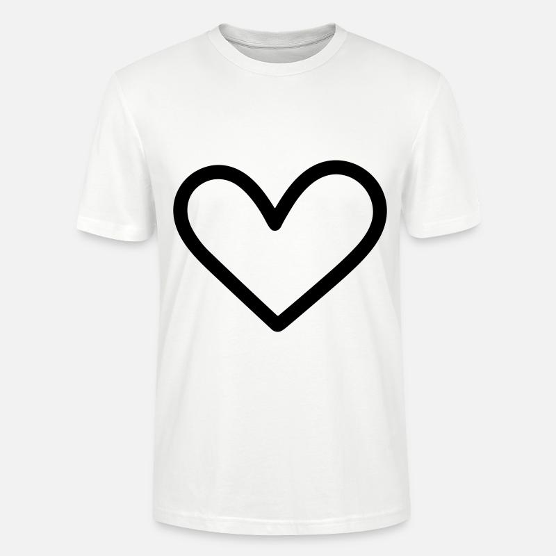 cœur - T-shirt bio CRAFTER Stanley Stella Unisexe - blanc