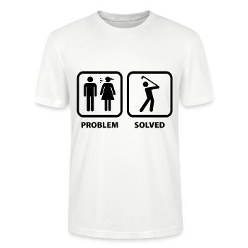 Problem Solved Golf - Stanley/Stella CRAFTER Unisex Organic T-Shirt - white - Front - Alina (178cm) & Michal (187cm)