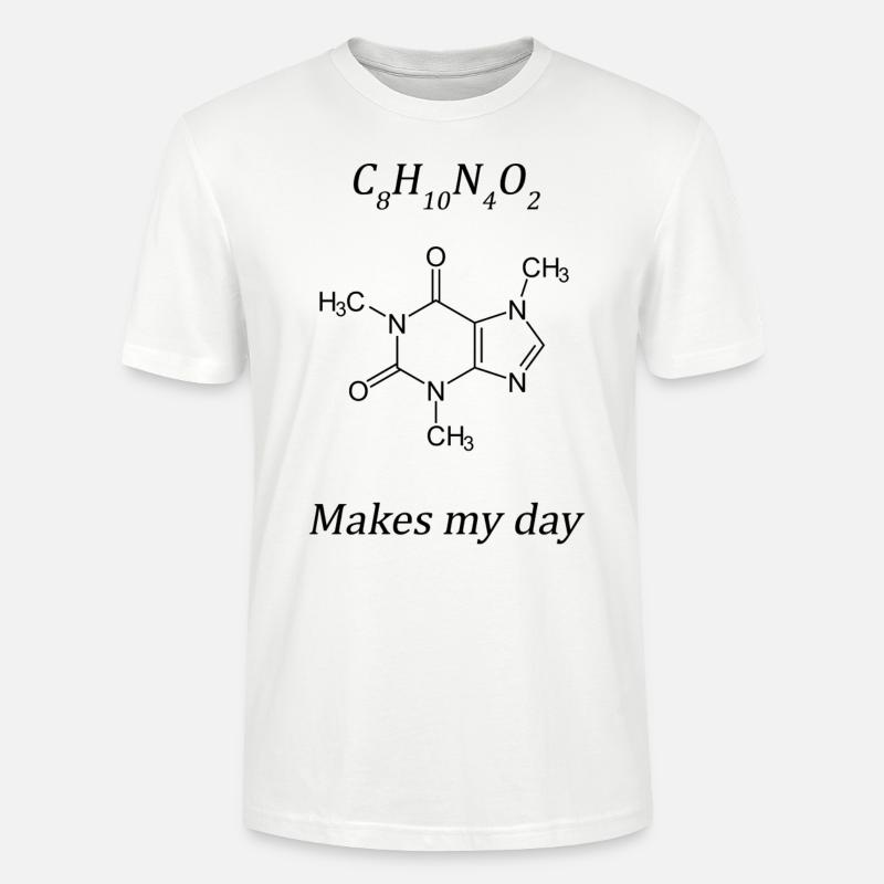 Caffeine makes my day - Stanley/Stella Unisex Bio-T-Shirt CRAFTER - Weiß