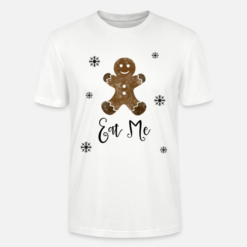 Lebkuchenmann Weihnachtsplätzchen - Stanley/Stella Unisex Bio-T-Shirt CRAFTER - Weiß