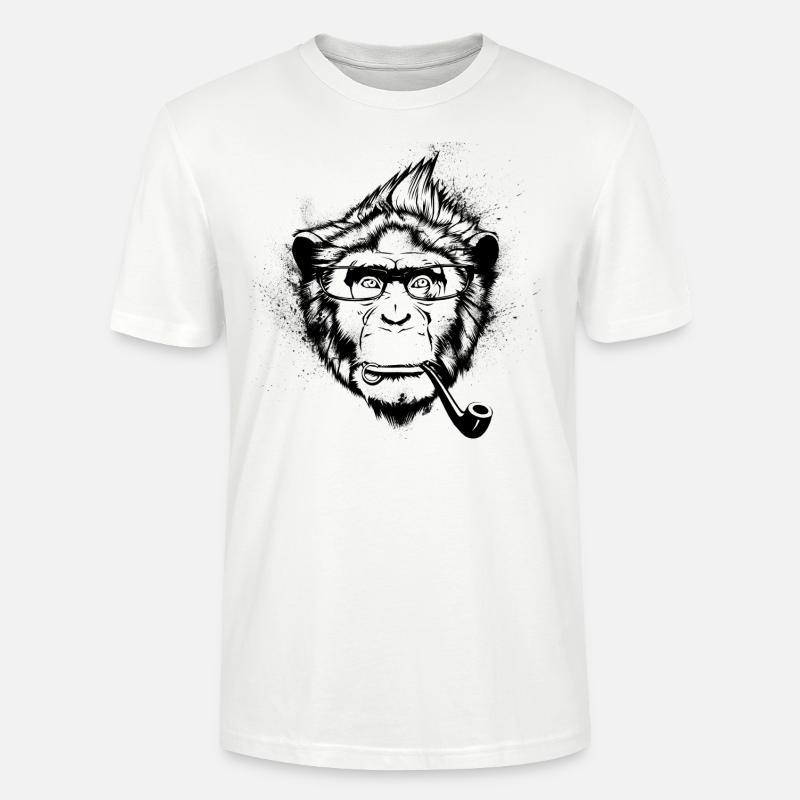 Ironic Chimp - Stanley/Stella Unisex Bio-T-Shirt CRAFTER - Weiß