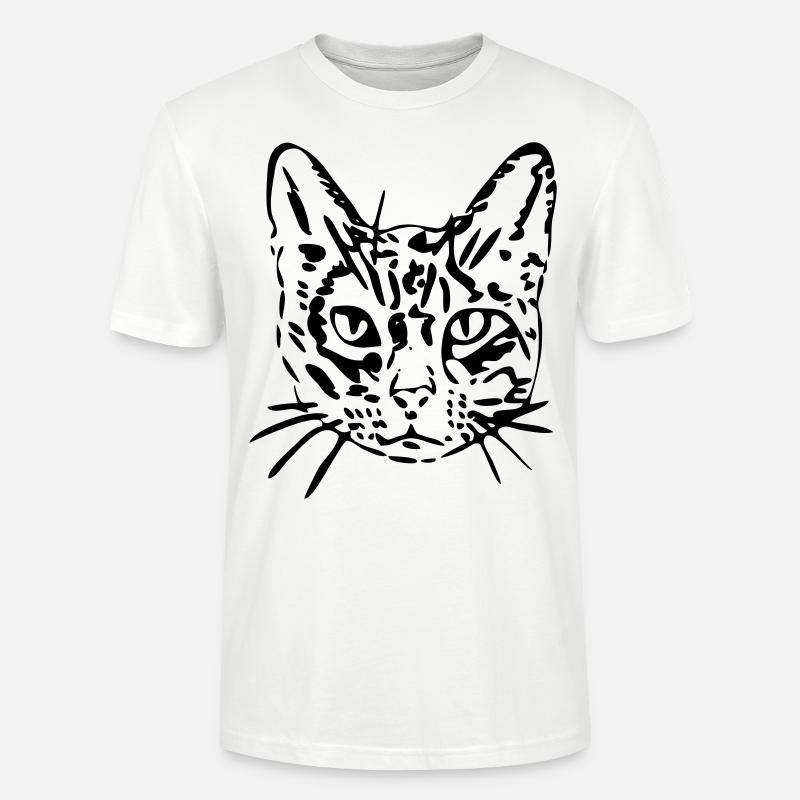 Katze, Mieze, Miezekatze, Geschenk, Geschenkidee - Stanley/Stella Unisex Bio-T-Shirt CRAFTER - Weiß