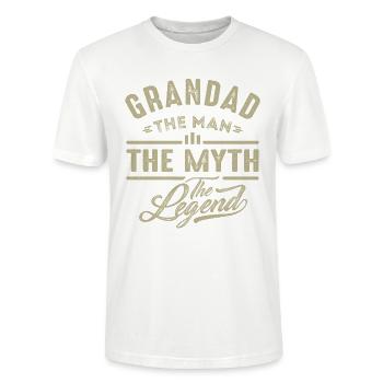 Grandad The Legend - Stanley/Stella CRAFTER Unisex Organic T-Shirt - white - Front - Alina (178cm) & Michal (187cm)