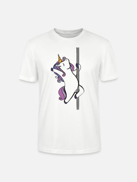 Poledance Einhorn - Stanley/Stella Unisex Bio-T-Shirt CRAFTER - Weiß