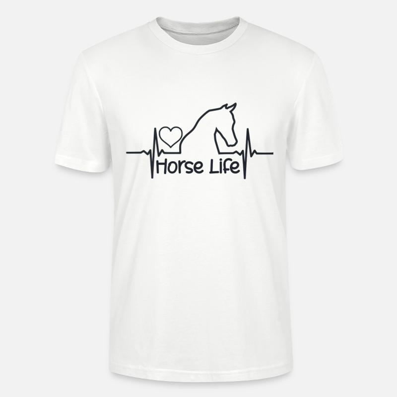 Pferde Mädchen - Stanley/Stella Unisex Bio-T-Shirt CRAFTER - Weiß