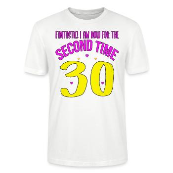 Geburtstag 60 Jahre lustige Sprüche Geschenk - Stanley/Stella Unisex Bio-T-Shirt CRAFTER - Weiß - Vorne - Alina (178cm) & Michal (187cm)