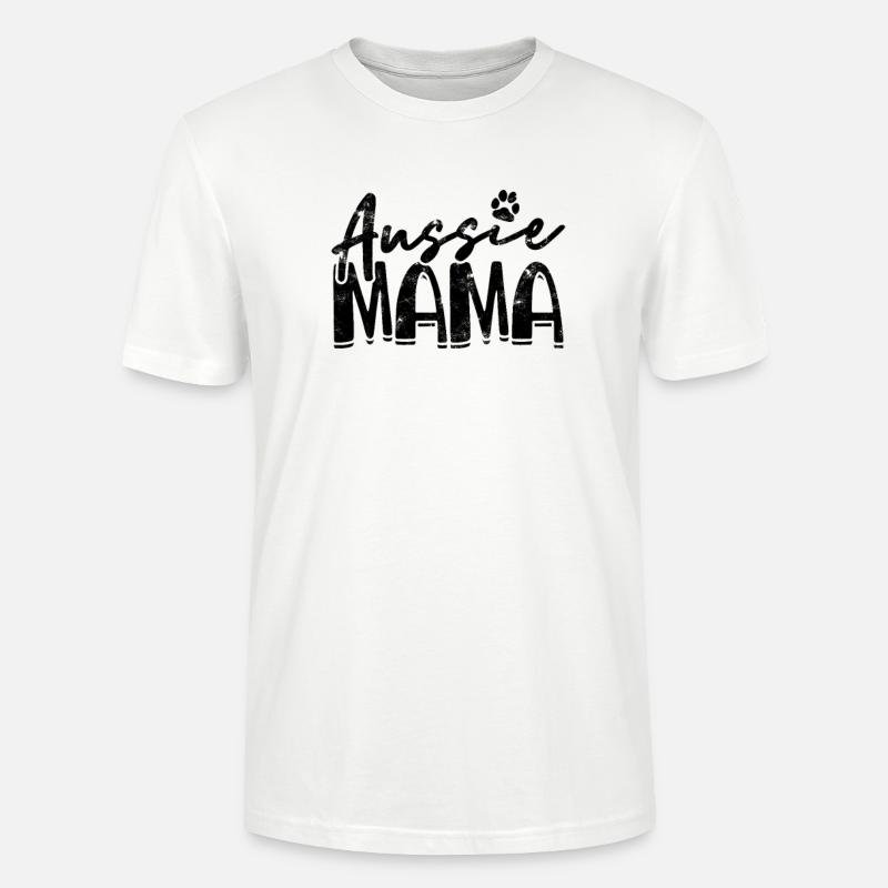 Aussie Mama - Deutscher Schäferhund - Stanley/Stella Unisex Bio-T-Shirt CRAFTER - Weiß