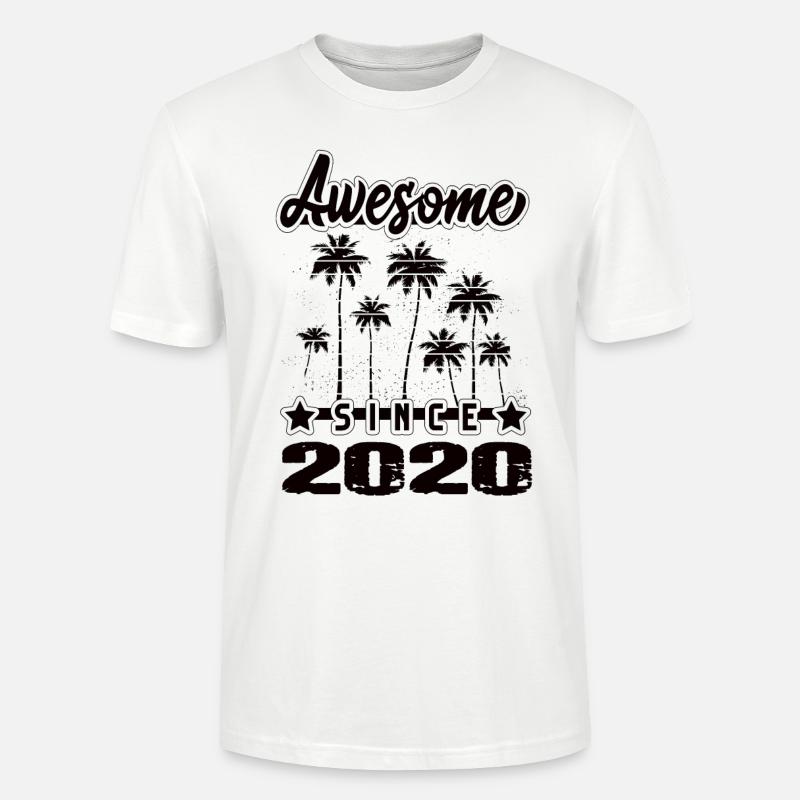 Awesome Since 2020 - Stanley/Stella Unisex Bio-T-Shirt CRAFTER - Weiß