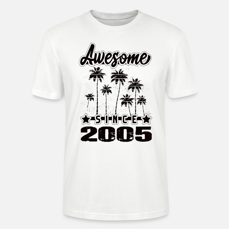 Awesome Since 2005 - Stanley/Stella Unisex Bio-T-Shirt CRAFTER - Weiß