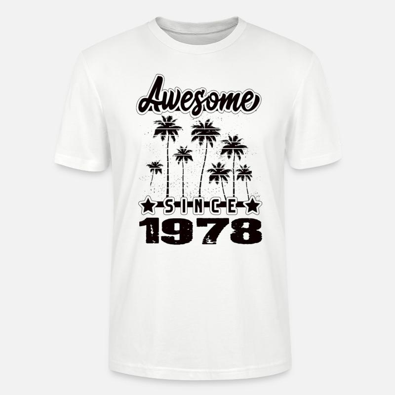 Awesome Since 1978 - Stanley/Stella Unisex Bio-T-Shirt CRAFTER - Weiß