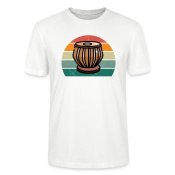 tablas tablaplayer tablaplayer drum tabla - Stanley/Stella CRAFTER Unisex Organic T-Shirt - white - Front - Alina (178cm) & Michal (187cm)