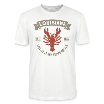 Louisiana Crawfish Boiler Crawfish Lobster Ec - Stanley/Stella CRAFTER Unisex Organic T-Shirt - white - Front - Alina (178cm) & Michal (187cm)