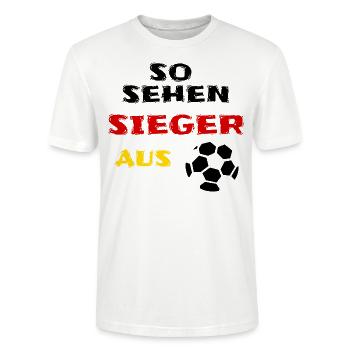 I love clothes / WM Special - Stanley/Stella Unisex Bio-T-Shirt CRAFTER - Weiß - Vorne - Alina (178cm) & Michal (187cm)