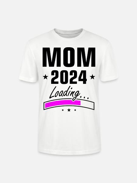 Mama 2024 Loading Mom - Stanley/Stella CRAFTER Unisex Organic T-Shirt - white