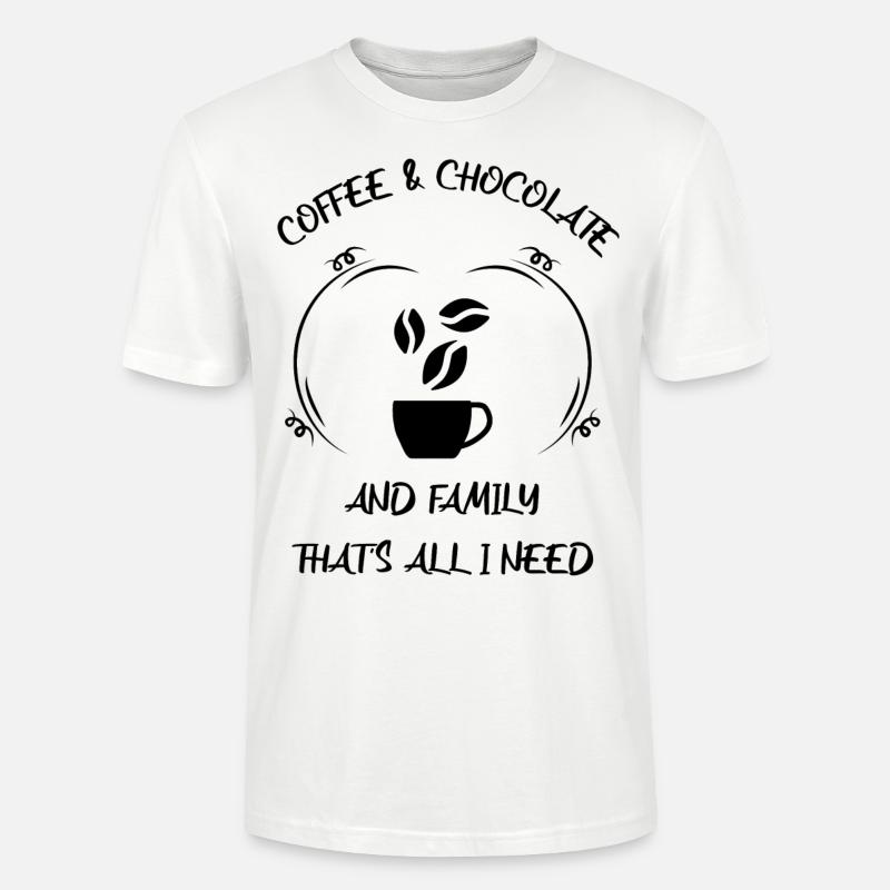 Kaffee Espresso Käffchen & Schokolade - Stanley/Stella Unisex Bio-T-Shirt CRAFTER - Weiß