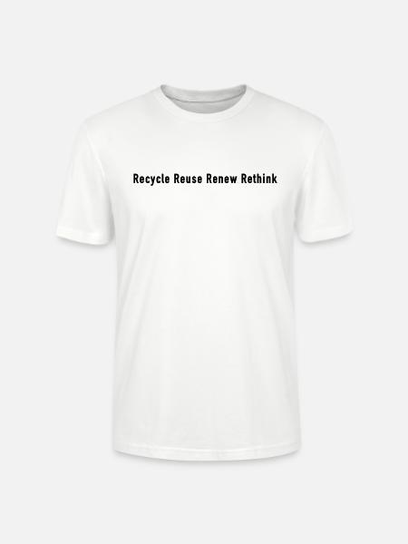 Recycle Reuse Renew Rethink - Environment - Stanley/Stella Unisex Bio-T-Shirt CRAFTER - Weiß