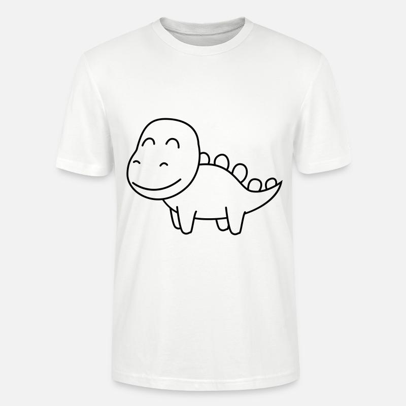 Dinosaurier stegosaurus Comic - Stanley/Stella Unisex Bio-T-Shirt CRAFTER - Weiß