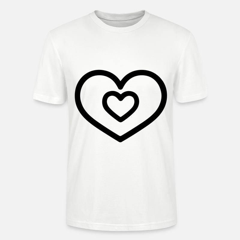 cœur - T-shirt bio CRAFTER Stanley Stella Unisexe - blanc