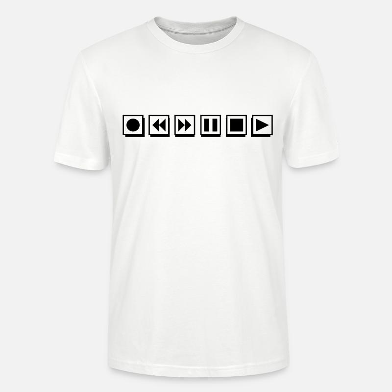 Boutons de joueur - T-shirt bio CRAFTER Stanley Stella Unisexe - blanc
