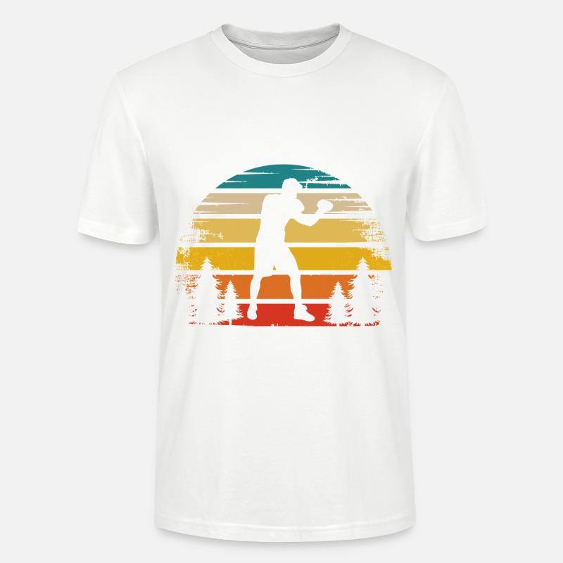 Boxe Soleil Rétro - Bo - T-shirt bio CRAFTER Stanley Stella Unisexe - blanc