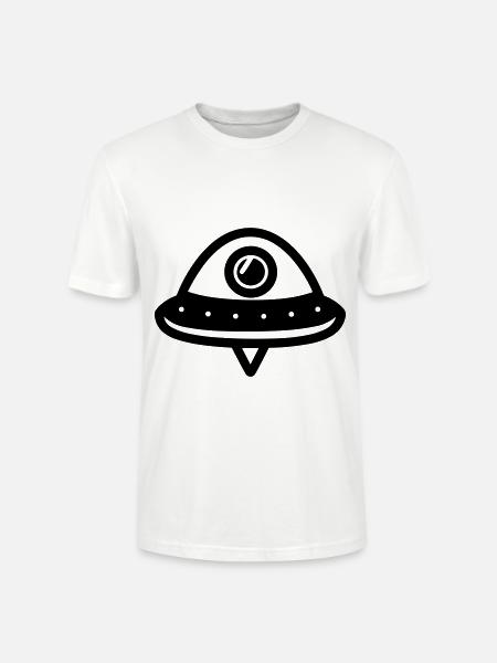 flying saucer - Stanley/Stella CRAFTER Unisex Organic T-Shirt - white