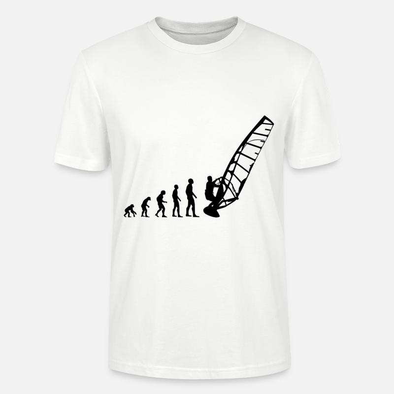 Windsurfer Surfen Windsurfen Windsurfing Evolution - Stanley/Stella Unisex Bio-T-Shirt CRAFTER - Weiß