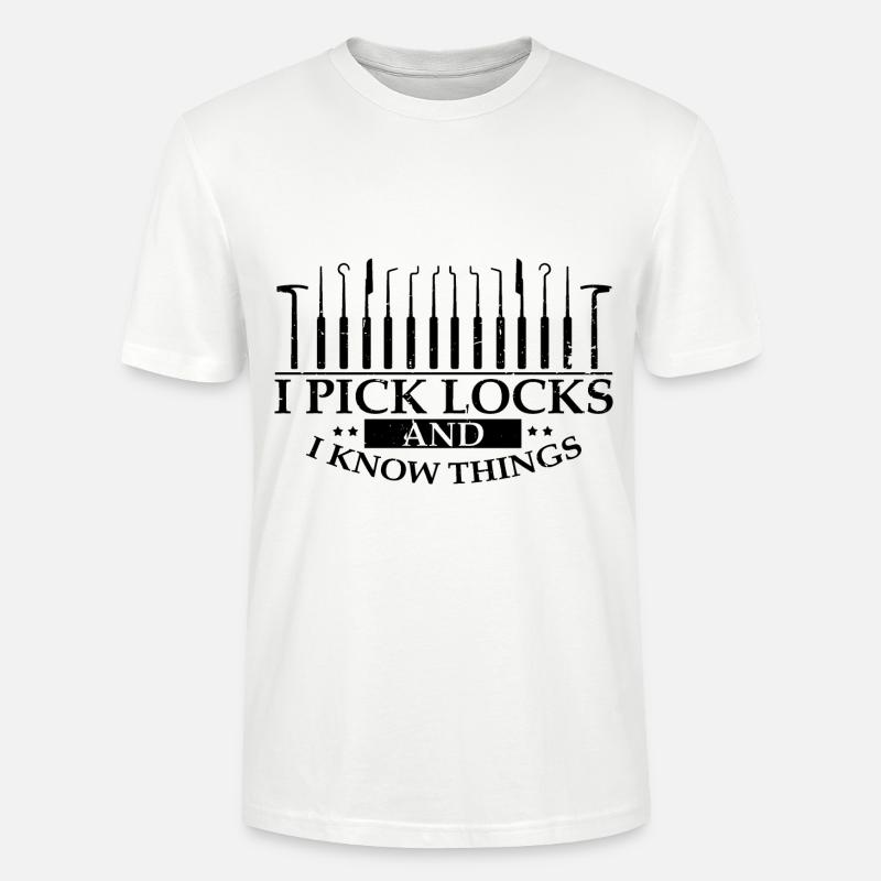 Lockpicking Lock Picking Aufsperrdienst Designs - Stanley/Stella Unisex Bio-T-Shirt CRAFTER - Weiß