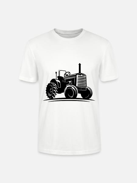 Traktor Farmer Symbol Bauer - Stanley/Stella Unisex Bio-T-Shirt CRAFTER - Weiß