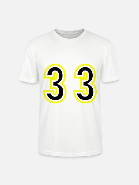 33 Number College - Stanley/Stella CRAFTER Unisex Organic T-Shirt - white