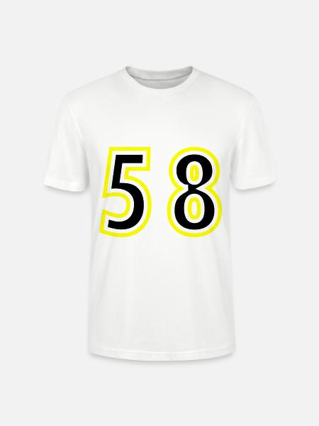 58 Number College - Stanley/Stella CRAFTER Unisex Organic T-Shirt - white