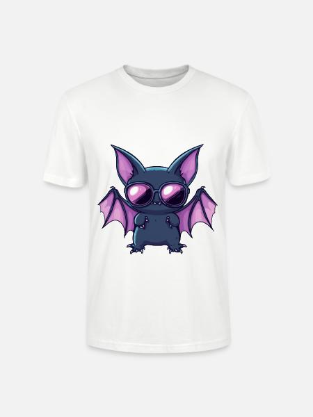 Fledermaus Halloween Sonnenbrille - Stanley/Stella Unisex Bio-T-Shirt CRAFTER - Weiß