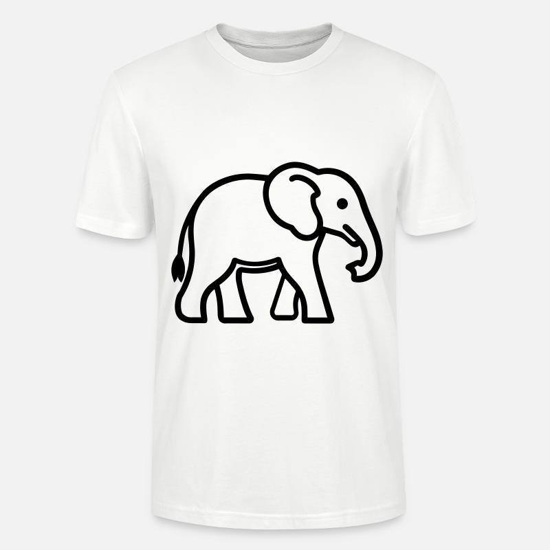 Elefant - Stanley/Stella Unisex Bio-T-Shirt CRAFTER - Weiß
