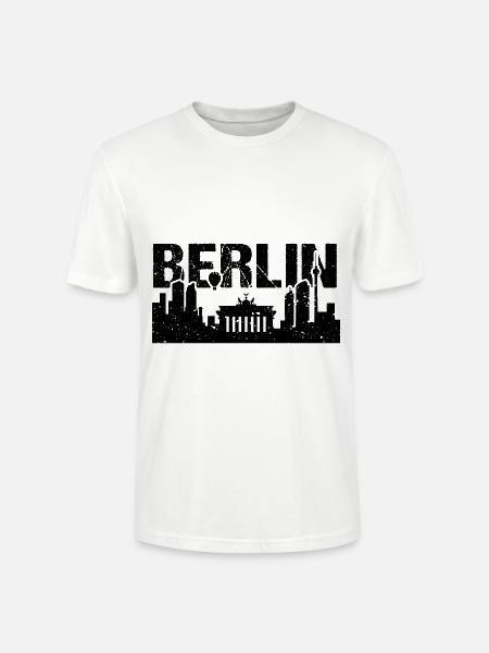 Berlin Skyline Vintage Capital Berlin - Stanley/Stella CRAFTER Unisex Organic T-Shirt - white