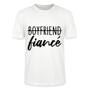 Boyfriend Fiancé Fiancé Engagement - T-shirt bio CRAFTER Stanley Stella Unisexe - blanc - Devant - Alina (178cm) & Michal (187cm)